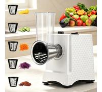 Râpe à légumes électrique, 250 W, 5 fonctions, en acier inoxydable, dimensions : 17x12x26 cm