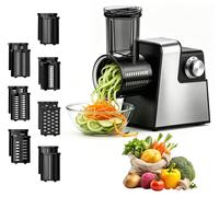 Râpe à légumes électrique 7-en-1, 300 W, 14 lames en acier inoxydable