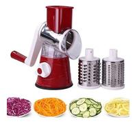 Râpe à légumes - ZOR® - 3 lames de tambour - Trancheuse pour fromage, concombre, carotte, noix - Facile à nettoyer