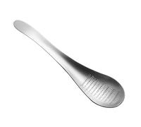 Râpe à main en acier inoxydable - Presse-gingembre en forme de cuillère, râpe à fromage et épices avec trous tranchants, construction en métal avec surface stable, accessoire de cuisine, outil de