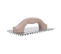 Râpe à Plâtre avec Dents 8mm et Manche Bois pour Lissage | Acier au Carbone, Structure Multidentée, Usage Maçonnerie et Enduit, Couleur Argenté, Nettoyage Facile