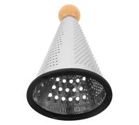 Râpe Conique Manuelle en Acier Inoxydable, 3 Côtés, Poignée | Bois Antidérapant, Surfaces Multiples, Format Portable, Rangement Facile, pour Gingembre et Ail, la Cuisine