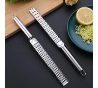 Râpe de cuisine en acier inoxydable, 20cm, éplucheur de citron, agrumes, gingembre, ail, Long râpe à chocolat, fromage, épices Silver