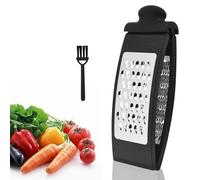 Râpe de Cuisine, Râpe à Fromage, Rapeuse a Legumes Manuelle Inox, Multifonction Rape a Carottes, 2 Côtés de Coupe, pour Hacher Fromage, Légumes et Fruits