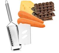 Râpe de cuisine Robin Goods® - râpe à légumes et crudités en acier inoxydable - zesteur de haute qualité - râpe plate d'aide de cuisine (1 pièce - râpe de cuisine - grossière)