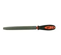 Râpe demi-ronde demi-douce FISCHER DAREX 200 mm bois matériaux tendres manche bi-matière Gris métallisé (corps) ; rouge et noir (manche)