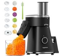 Râpe électrique 6 en 1 avec 6 lames, silencieuse, pour légumes et fromage