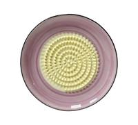 Râpe en céramique | Bol à ail en céramique de 11,8 cm | Outil de meulage rond fait main | Pour gingembre, chocolat, fromage, oignons, tomates, fruits, légumes, assaisonnements secs