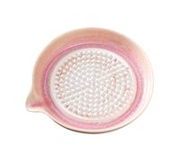 Râpe en céramique pour gingembre | Assiette râpe à l'ail | Bol à râper fait main pour chocolat, parmesan, fromage, muscade, bouillie de fruits, dents pointues en céramique, support sécurisé, ustensile