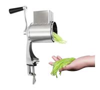 Râpe manuelle en acier inoxydable - Avec 5 tambours - Pour hacher, couper, granuler, faire mousser la cuisine, les restaurants, les cantines