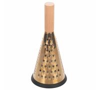 Râpe multifonction en acier inoxydable et bois, 3 types de lames, or, bois