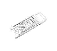Fackelmann 45391 Râpe Rectangulaire Universelle de Cuisine - Plate en Acier Inoxydable et Plastique, Blanc, 25,8 x 11,5 x 1,2 cm