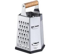 Râpe TELANKS à 6 faces, râpe carrée en acier inoxydable (20 x 12 cm), râpe à légumes, râpe manuelle/trancheuse/hachoir, râpe sur pied, râpe de cuisine avec pied antidérapant