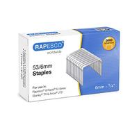 Rapesco 0749 Agrafes Galvanisées de Type 53/6 mm, Lot de 5000