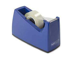 Rapesco 0774 Dévidoir de Ruban Adhésif 300, Ruban Adésif Non Inclus, Bleu | Noyau de 25 mm