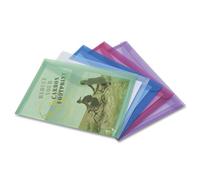 Rapesco Pqt De 5 Pochettes Porte-Document Éco À Pression A4 Assorties