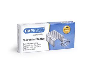 Rapesco 1235 Agrafes Galvanisées Résistantes de Type 923/6 mm, Lot de 1000