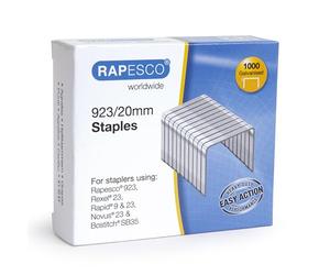 Rapesco 1241 Agrafes Galvanisées Résistantes Type 923/20 mm, Lot de 1000