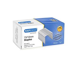 Rapesco 1261 Agrafes Galvanisées Résistantes de Type 73/12 mm, Lot de 2000