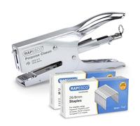 Rapesco 1298A Porpoise Pince Agrafeuse Classique et 10.000 Agrafes, Chrome | Capacité 45 Feuilles, Fournie avec Agrafes Type 26 / 8mm