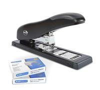 Rapesco 1307 ECO Agrafeuse HD-100 à Grande Capacité avec 2000 Agrafes de Type 923/10 mm, Capacité de 100 Feuilles, Noir