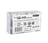 Rapesco 1315 Supaclip 40 Pinces de Recharge, Acier Inoxydable, Lot de 350 | Chaque Clip Relie Jusqu'à 40 feuilles