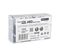 Rapesco 1316 Supaclip 60 Gros Pack de Clips de Recharge en Acier Inoxydable, Lot de 250