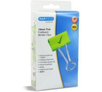 Rapesco 1421 Pinces à Double Clip Coche 19 mm, Vert, Lot de 80