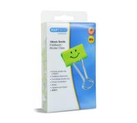 Rapesco 1423 Pinces à Double Clip Souriantes 19 mm, Vert, Lot de 80
