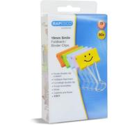 Pince double clip Emojis 19mm Rapesco couleurs assorties - Boîte de 80