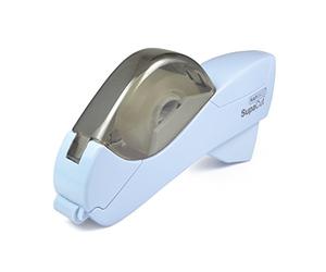 Rapesco 1442 SupaCut Dévidoir de Ruban Adhésif et 2 Rouleaux, Bleu Pastel | Automatique