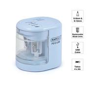 Rapesco 1447 Taille-Crayons Ps12-Usb Bleu Pastel