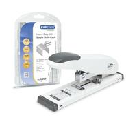 Rapesco 1461 ECO Agrafeuse HD-100 et 3200 Agrafes de Type 923, Blanc Doux | Usage intensif, Capacité 100 Feuilles