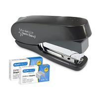 Rapesco 1466 Germ-Savvy Antibactérienne ECO Agrafeuse Luna à Moindre Effort avec 2000 Agrafes, Capacité de 50 Feuilles, Noir