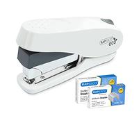 Rapesco 1467 Germ-Savvy Antibactérienne ECO Agrafeuse Luna à Moindre Effort avec 2000 Agrafes, Capacité de 50 Feuilles, Blanc Doux