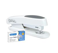 Rapesco 1483 Agrafeuse ECO Sting Ray et 1000 Agrafes 24/6 mm, Blanc Doux | Capacité 20 Feuilles, Protection Antibactérienne Germ-Savvy