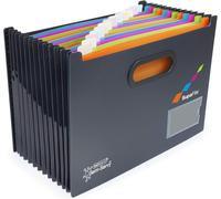 Rapesco 1489 SupaFile Trieur à Soufflets Extensible 13 Compartiments, Protection Antibactérienne
