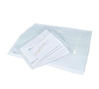 Rapesco 1501 ECO Pochette à Bouton Pression Recy A5, Transparente, Lot de 50