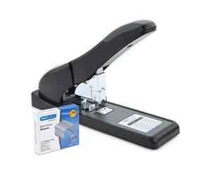 Rapesco 1550 ECO Agrafeuse HD-140 et 1000 Agrafes de Type 923/12 mm, Noir | Usage intensif, Capacité 140 Feuilles