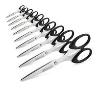 Rapesco 1579 10 Paires de Ciseaux Essential 16cm, Acier Inoxydable, Noir | Business Pack