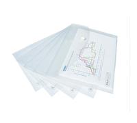 Rapesco 1588 ECO Pochette à Bouton Pression, A5, Transparent, Lot de 5 | Matériau Recyclé