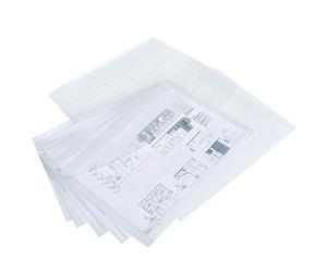 Rapesco 1589 ECO Pochette à Bouton Pression Recy 3, Transparent, Lot de 20