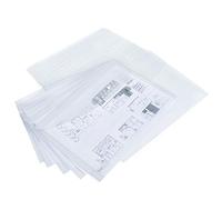 Rapesco 1589 ECO Pochette à Bouton Pression Recyclé, A3, Transparent, Lot de 20
