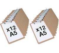 Rapesco 1608 Business Pack: 12 Porte-Blocs Standard en Surface Dur, A5, Marron (Lot de 2)