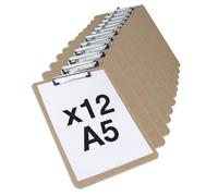 Rapesco 1608 Porte-Blocs Standard en Surface Dur, A5, Marron, Lot de 12