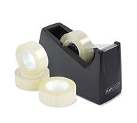 Dévidoir ruban adhésif + 4 rouleaux Rapesco couleur noir