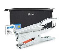 Rapesco 1626 Porpoise ONE Pince Agrafeuse à Mécanisme Bypass, 1000 Agrafes | Fournie avec Germ-Savvy Sac, Agrafes 24 / 8 mm pour une Capacité de 2-45 Feuilles, Chrome