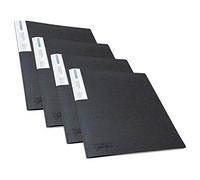 Rapesco 1642 Protège-Document avec 10 Pochettes, A4, Noir, Lot de 4 | Protection Antibactérienne Germ-Savvy