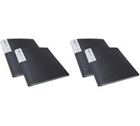 Rapesco 1645 Protège-Document avec Protection Antibactérienne, 100 Pochettes, A4, Noir, Lot de 4
