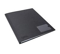 Rapesco 1649 Protège-Document Rigide avec 24 Pochettes, A4, Noir | Polypropylène, Protection Antibactérienne Germ-Savvy